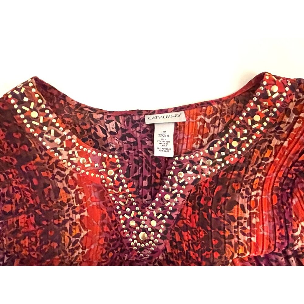 Catherine's Plus 2x Multi-Color Cheetah Print Stu… - image 2